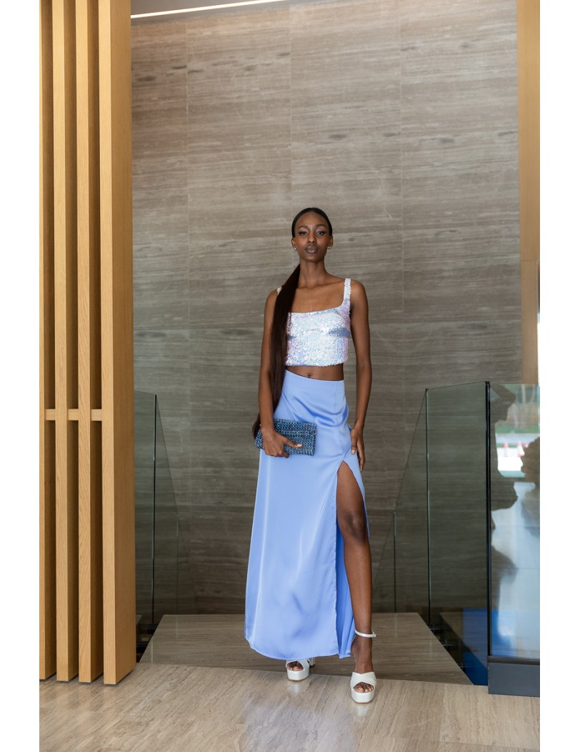 Amalia-Light Blue Satin...