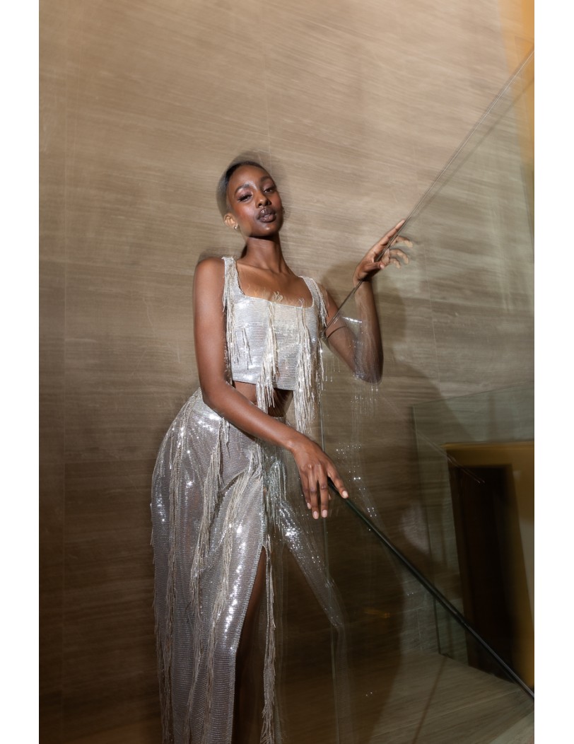 Zinna-silver Sequin...