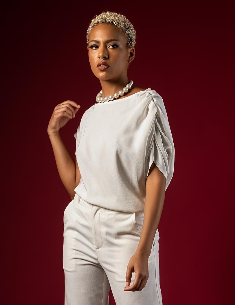 FW 11-2025 ecru blouse with...