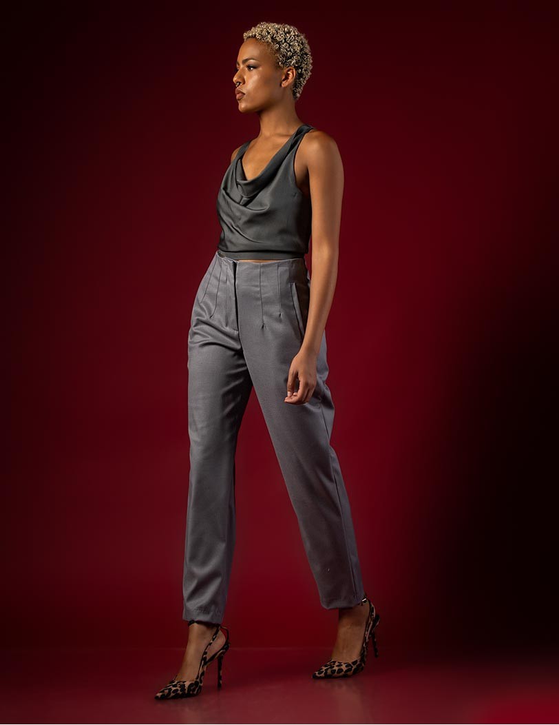 FW 110-2025 grey Pants with...