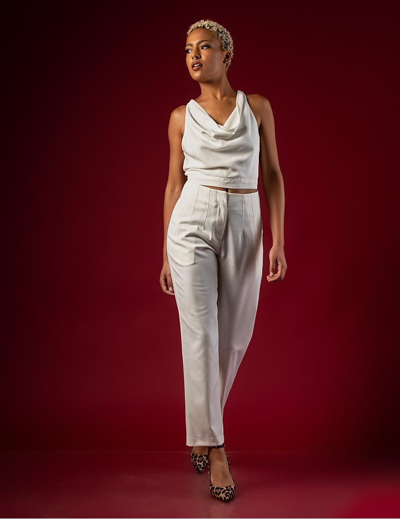 FW 110-2025 Ecru Pants with...