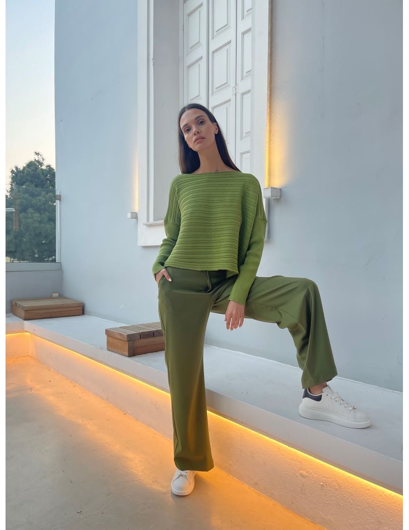 Victoria-green Knitted...